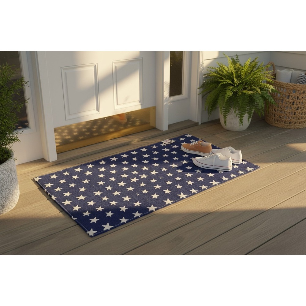 IQ Accessories Rug Home 36x24 Blue Brand New Stars Americana Accent Mat
